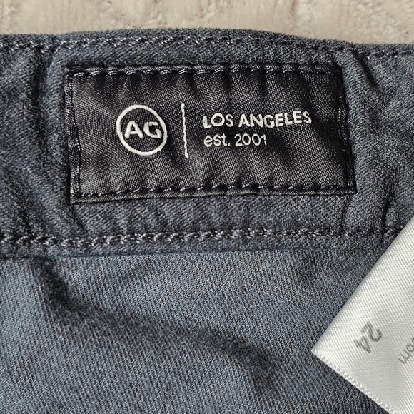 Ag Adriano Goldschmied Farrah High Rise Skinny Gray Velvet Jeans Sz 24 EUC - Picture 11 of 13
